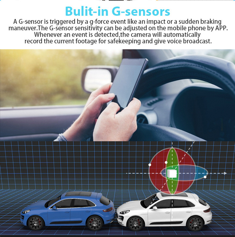 Lf9 Hidden Driving Recorder 4K Front and Rear Dual Recording Wifi Night Vision 1296P High-Definition 24-Hour Parking Monitoring