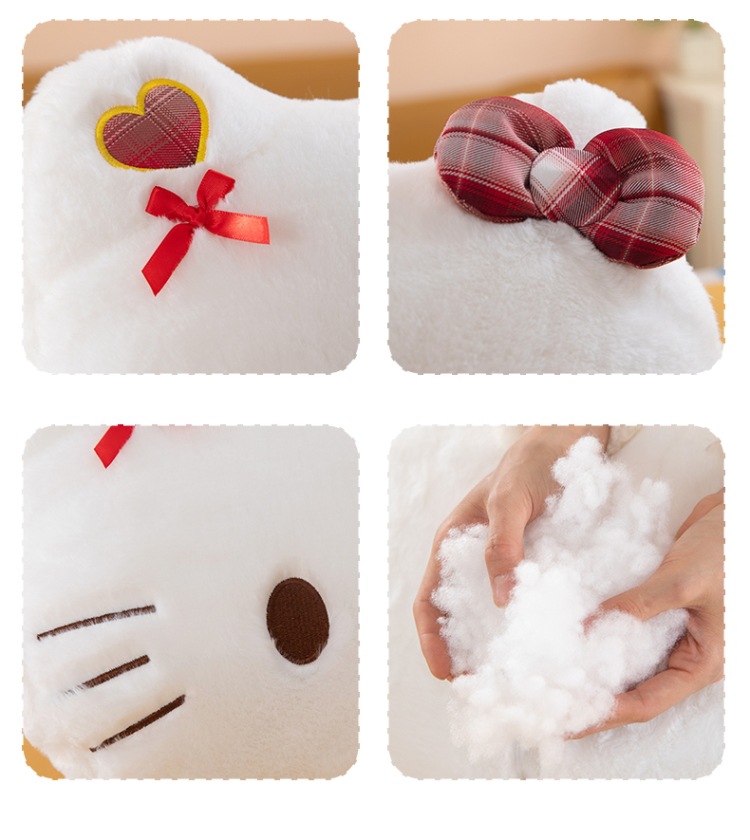 New cute cat head plush toy pillow, Hello Kitty cartoon cushion, bay window seat cushion, gift for girlfriends and friends