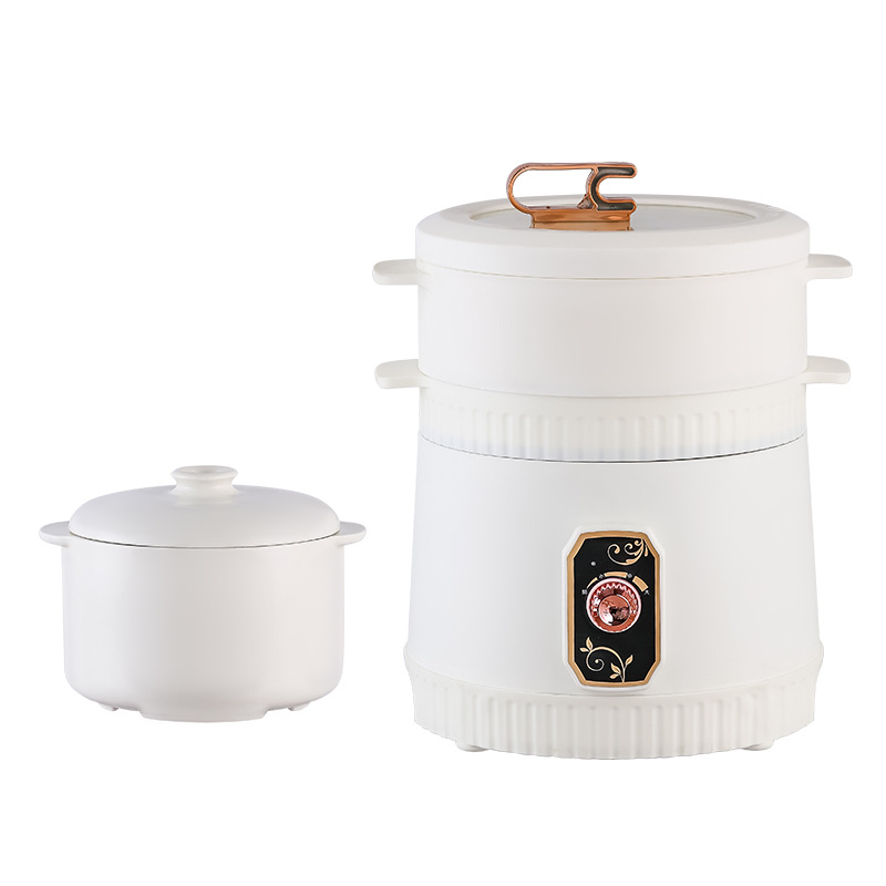 기계식 싱글 포트 2L + 세라믹 스튜 컵 1L + 찜기