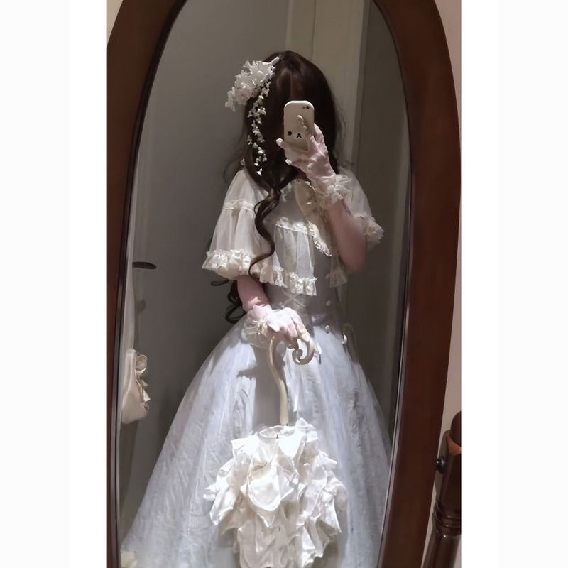 Women's C-Style Wind Chime Summer New Elegant Lolita Dress in Aqua Color