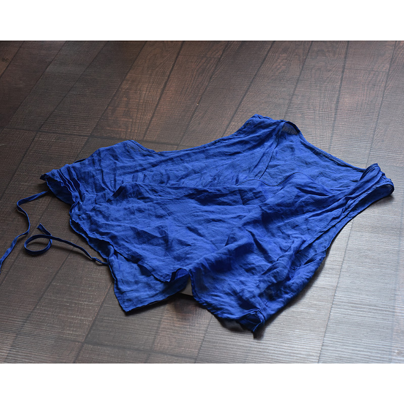 201 High-rise Light Ramie Slant Lace-up Zen Vest Artistic Vintage Cardigan Vest 201 High-rise Light Ramie Slant Lace-up Zen Vest Artistic Vintage Cardigan Vest