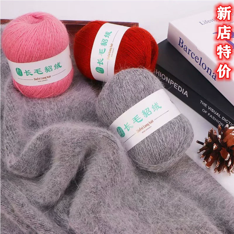 Пряжа из длинноворсовой норки машинного и ручного плетения для рукоделия, оптом, для шарфов, шапок, вязания крючком, спицами, шалей