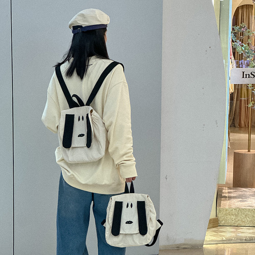 Kindergarten infants and young children school bags cartoon cute puppies boys and girls backpacks parent-child outing canvas small backpacks
