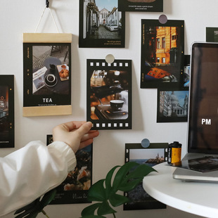 Beixiang Foreign Trade 30 Ins Decorative Cards with Light Wall Dormitory Postcard Photo Frame Painting Wall Sticker Decoration