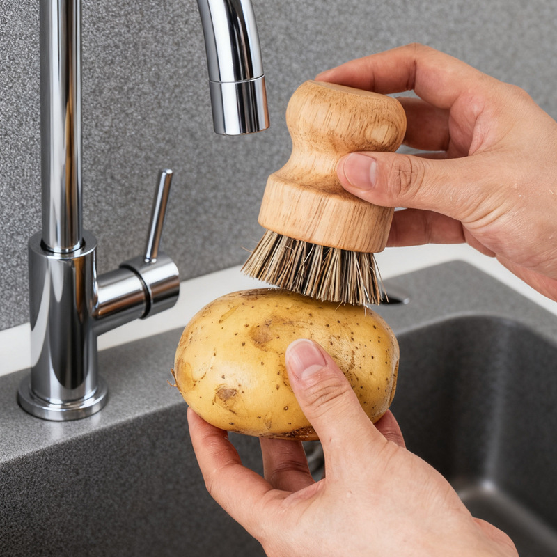 メーカー食器洗いポットブラシ家庭用無垢材サイザル麻ポット洗浄アーティファクトココヤシ食器ブラシキッチンクリーニング除染ブラシ