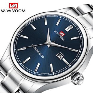 2025 New Men's Watch Men's Waterproof Student Fashion Quartz Business Casual Steel Belt Calendar Watch wathes