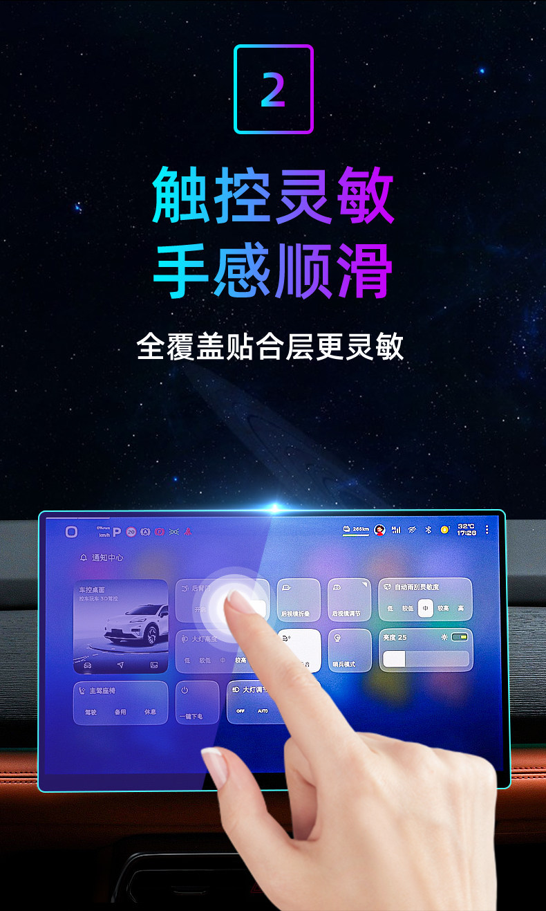 Suitable for Changan 27 Deep Blue S05 central control tempered film car navigation screen protector display screen protective film
