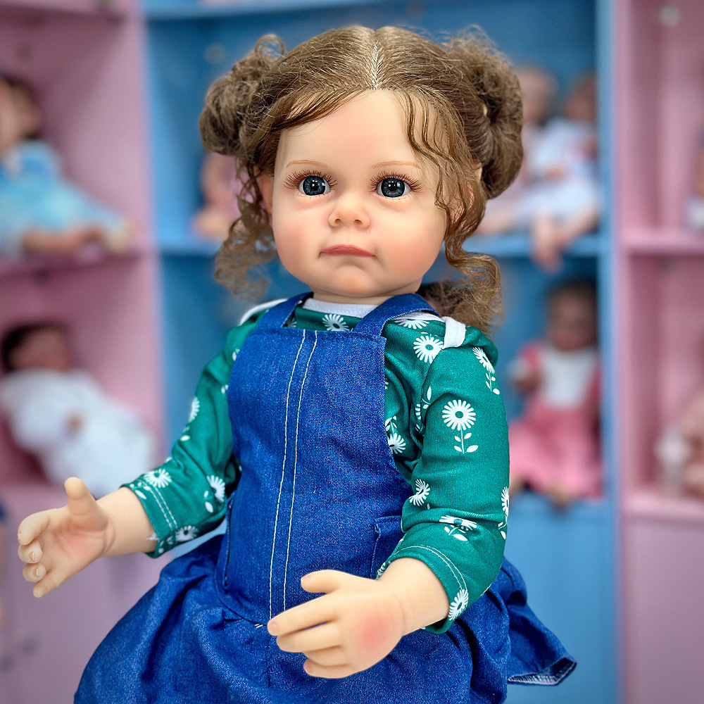 Simulación de nuevo producto transfronterizo muñecas bebés rnMaggie pesado agente de alta calidad 55CM muñecas crudas bo