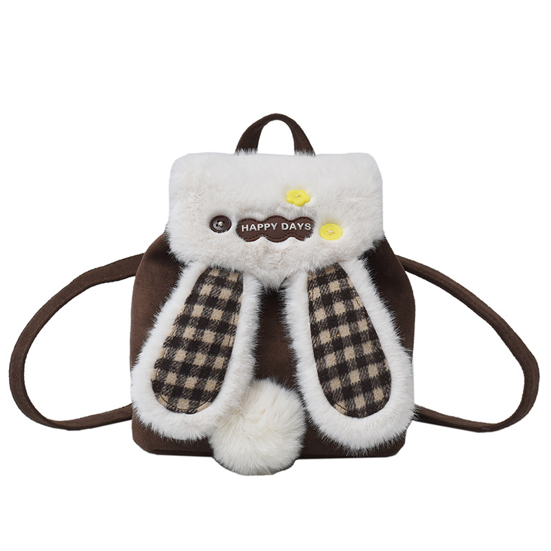 Cartoon Little Bunny Girl Mochila Peludo Mochila 2026 nueva mochila de peludo