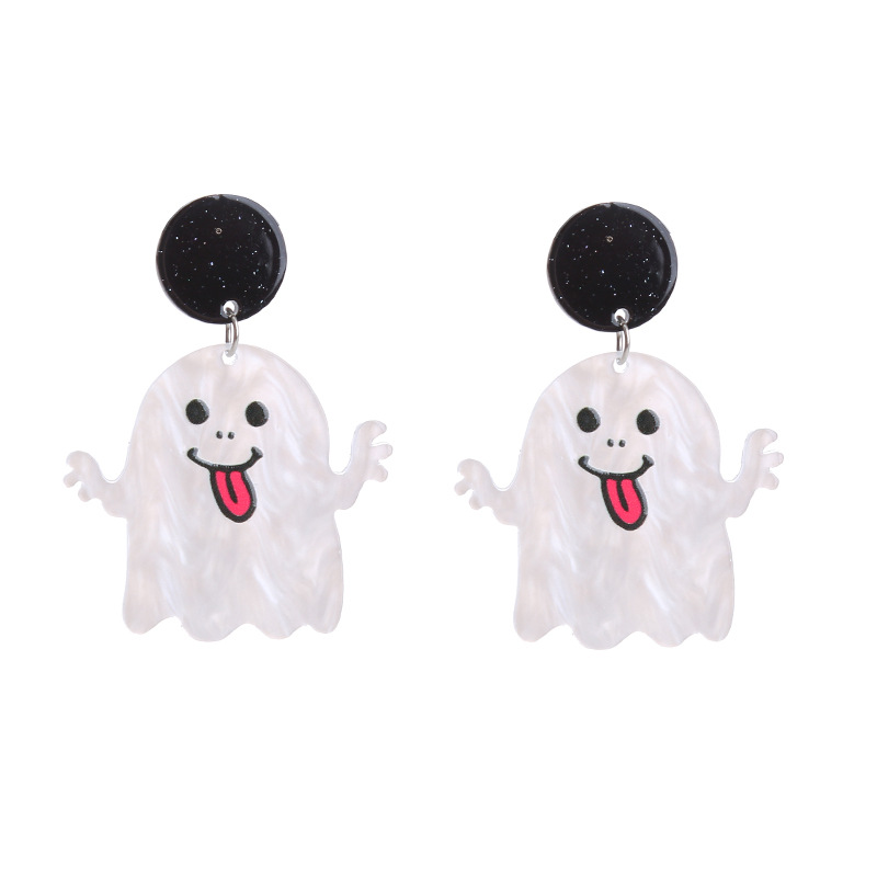 Fashion Pumpkin Letter Ghost Patchwork Arylic Earrings display picture 5