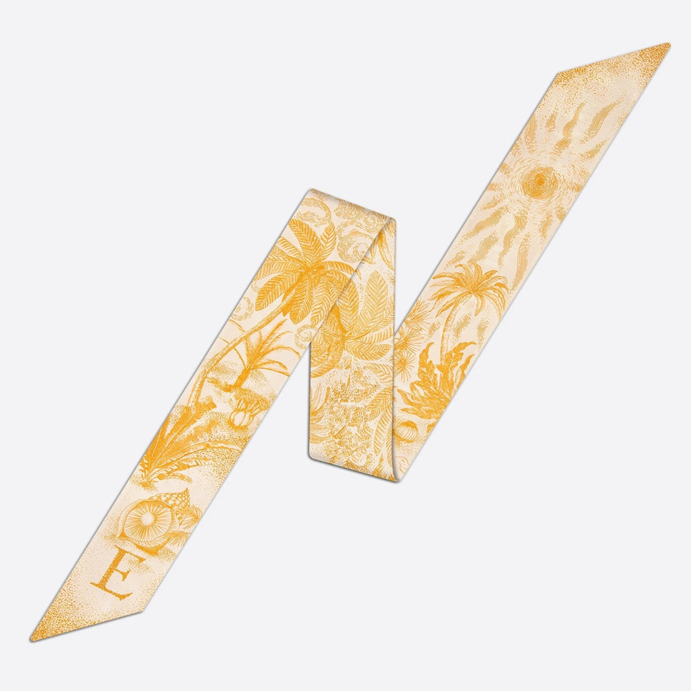20g Weight Silk Scarf Classification Daily Occasion Silk Material Letter Pattern All Seasons Season Women'S Gender Printing Design Fashion Style Women's Fashion Letter Silk Printing Silk Scarves 9