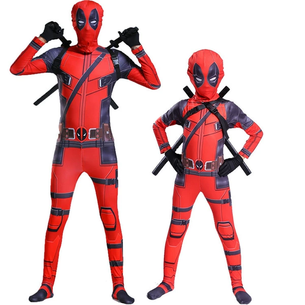 Deadpool (gloves, hood) + double swords + backpack
