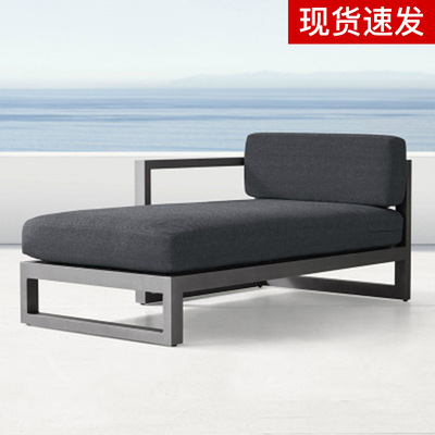 Sofá al aire libre esquina patio al aire libre jardín terraza casa modelo simple silla china impermeable sol muebles de aleación de aluminio