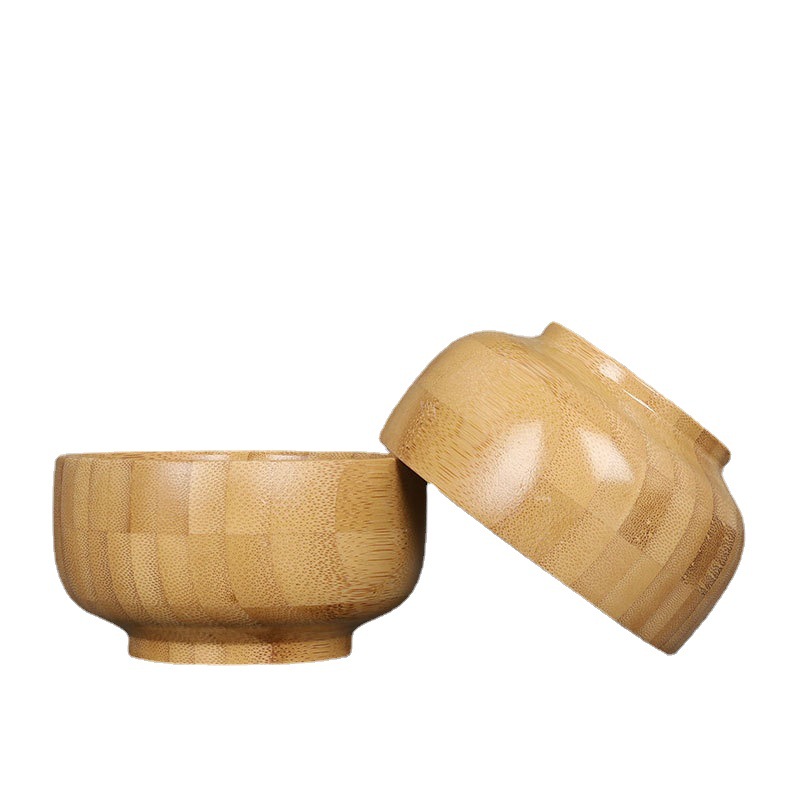 Directo de fábrica de madera de acacia de protección del medio ambiente tazón de madera anti-scald aislamiento tazón de madera maciza comer tazón en stock gran cantidad