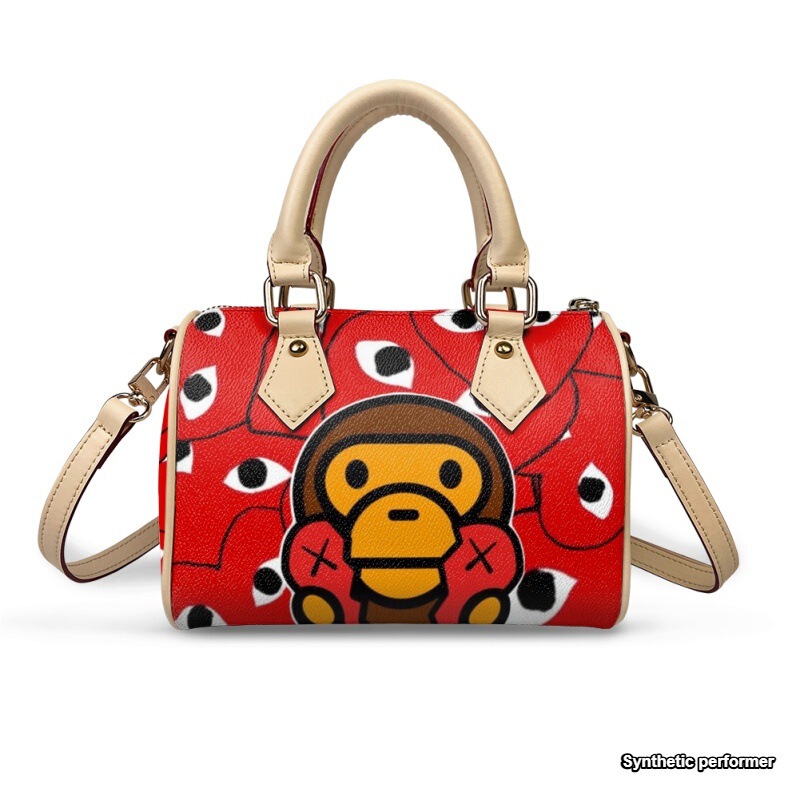 Tk Hot-Selling Same Style Bape Ape Handbag Women's Shoulder Crossbody Pillow Bag Boston Bag Custom-Made Upon Request