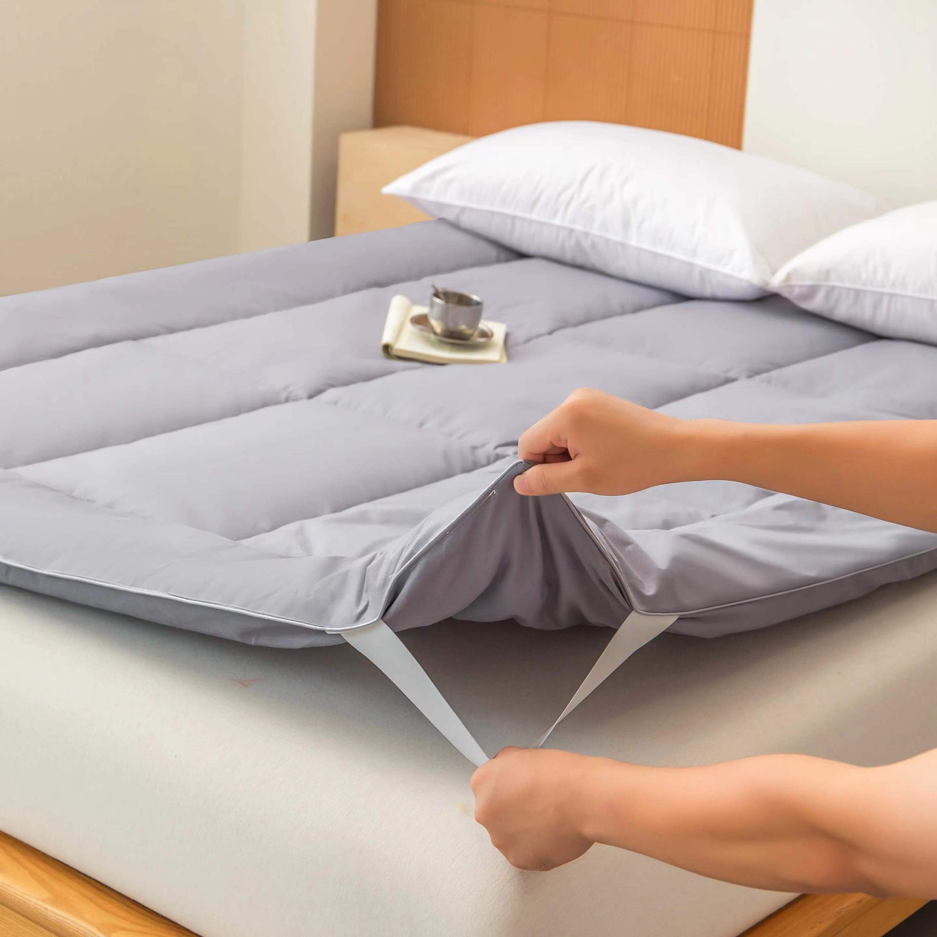 [상위 스타일] 그레이 [A급 원단★콩섬유 충전재丨항균, 진드기 방지 및 오래 지속되는 항균율 99%]