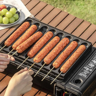 Roadside stall outdoor cassette oven 8 tubes 6 tubes 10 tubes starch sausage roasting machine commercial outdoor baking tray sausage tray