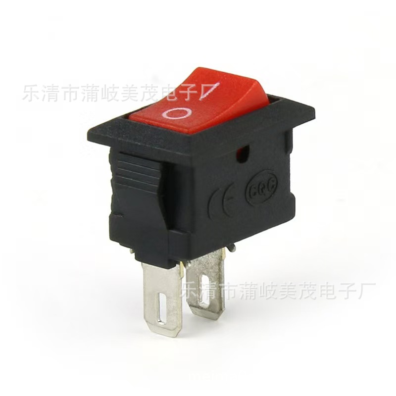 低价供应KCD11-11红色船型开关铜脚与铁脚尺寸10X15电源开关