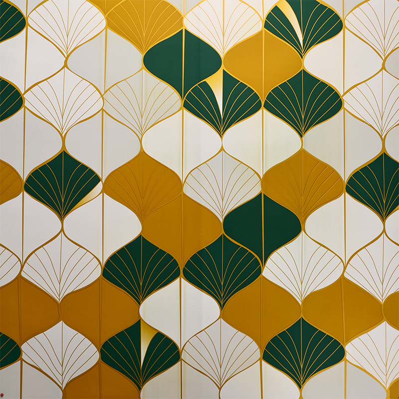 Ramas doradas y hojas de jade; 57 * 57 cm