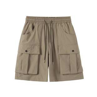 Cargo Shorts Men 2025 New Summer Thin Loose Casual Mid-Length Quick-Dry Sports Ice Silk Five-Point Shorts Summer