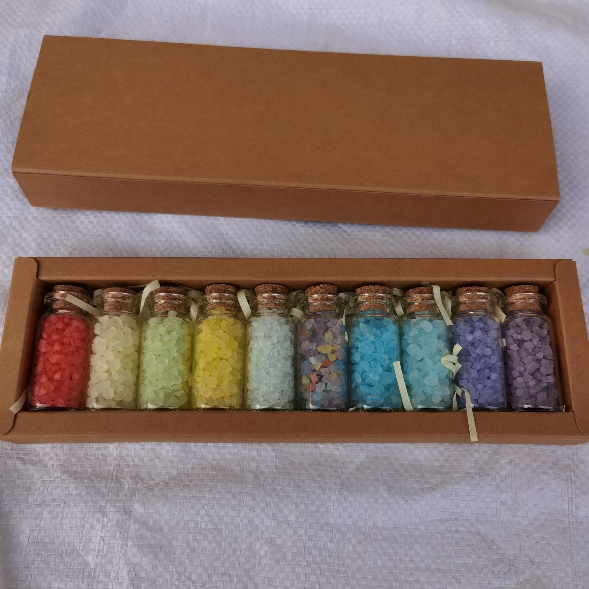 定制小玻璃瓶装精油海盐 生日伴手礼  浴足矿物质盐漂流瓶