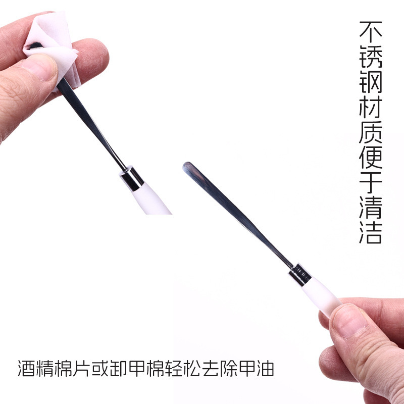 Palillo de pegamento de madera de uñas nuevo esmalte de uñas japonés pegamento color mezcla palo arte de uñas agitación palo fototerapia pegamento herramienta de ajuste