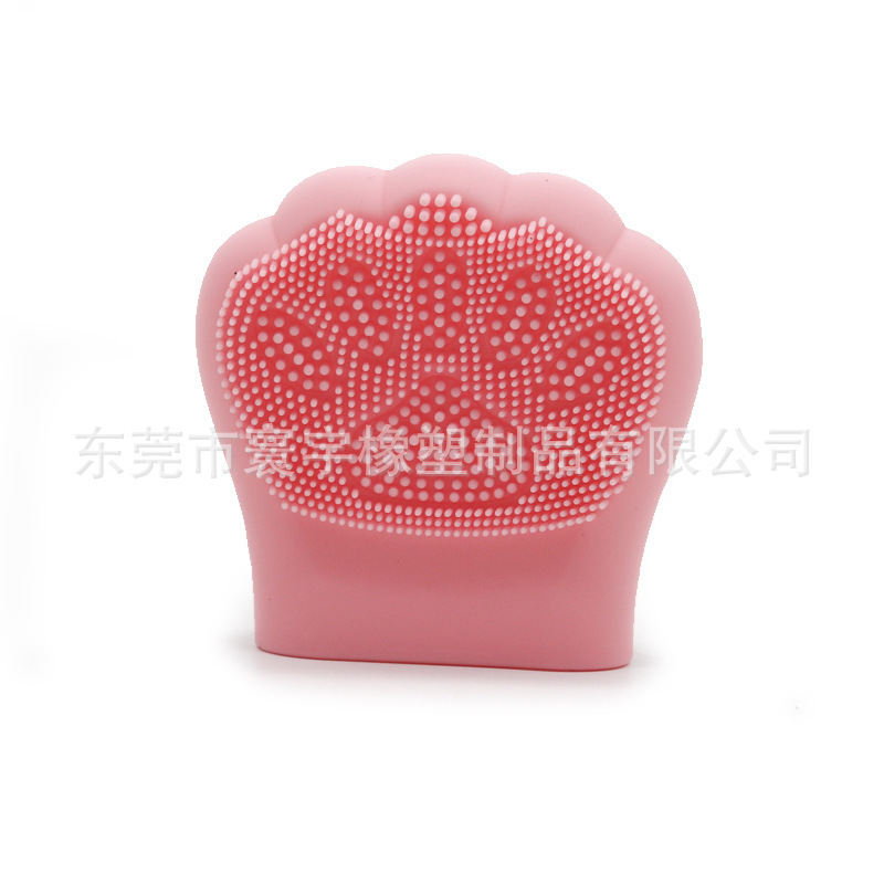 Cepillo de limpieza de garra de gato de silicona de color de venta caliente de Amazon Cepillo de silicona de limpieza suave manual