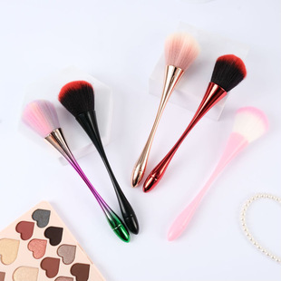 Cross-Border New Small Waist Makeup Brush Large Single Blush Brush Manicure Dust Brush Loose Powder Brush Factory Direct Sale