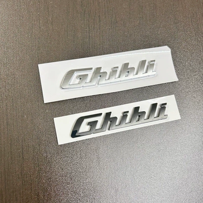 Grecale Side Emblem Hood — Car logo - ghibli-message-bright-black-or-bright-silver