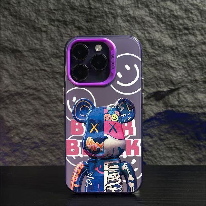 Color Silver Shell-Purple-Smiley Machine Bear