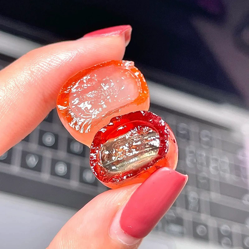 3D peeled gummy 50% juice Белый персик виноград Папа фрукты конфеты Детские перекусы Жевательные резинки