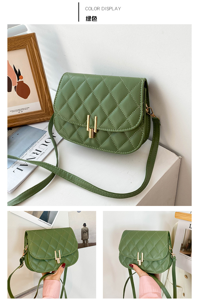 Fashion Solid Color Western Style One-shoulder Messenger Bag Chain Saddle Bag display picture 5