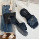 2024 new fashion slippers for outer wear thick bottom non-slip one-word slippers Red Beach women's slippers popular foreign trade