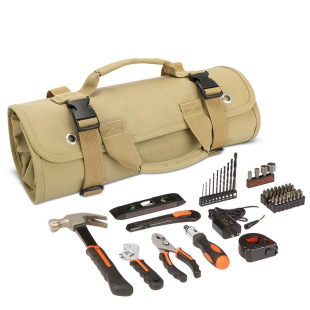 Multifunctional Roll-Type Hardware Tool Storage Bag, Garden Electrician and Woodworking Tool Bag, Car Tool Cosmetics Bag