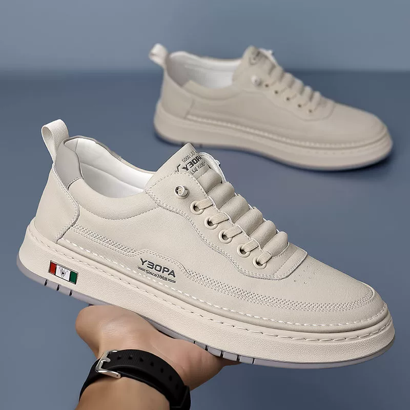 Маленькие белые туфли новые мужские деловые повседневные кожаные туфли мужские ручные линии большой размер 48 молодежные универсальные туфли 7088