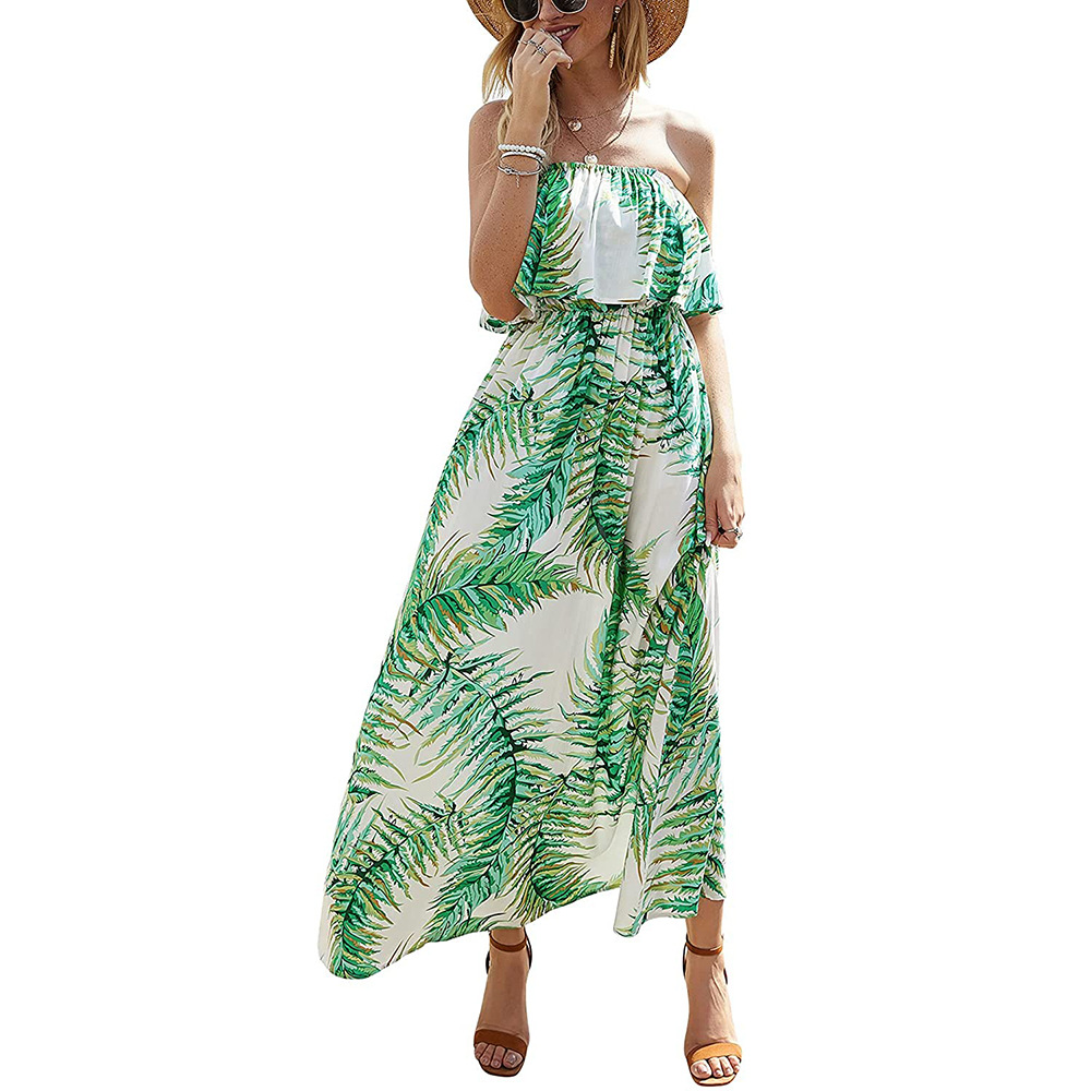 2024 Europa und USA Frühling und Sommer Neues Damenkleid mit Print, Ärmellos, Freizeitkleid für den Strand – Detail 4