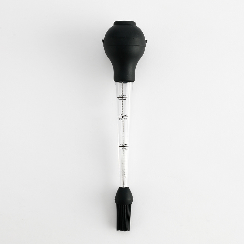 Suministro directo transfronterizo Juego de 4 piezas de aguja de pavo bomba de pollo de silicona bomba de condimento herramienta de barbacoa tubo de condimento por goteo con cepillo bomba de pollo