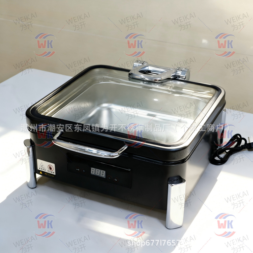 Horno de comedor inteligente de aislamiento térmico de inducción automática de acero inoxidable 304 de alta gama horno de solapa de desayuno horno de calentamiento eléctrico comercial horno de Buffy