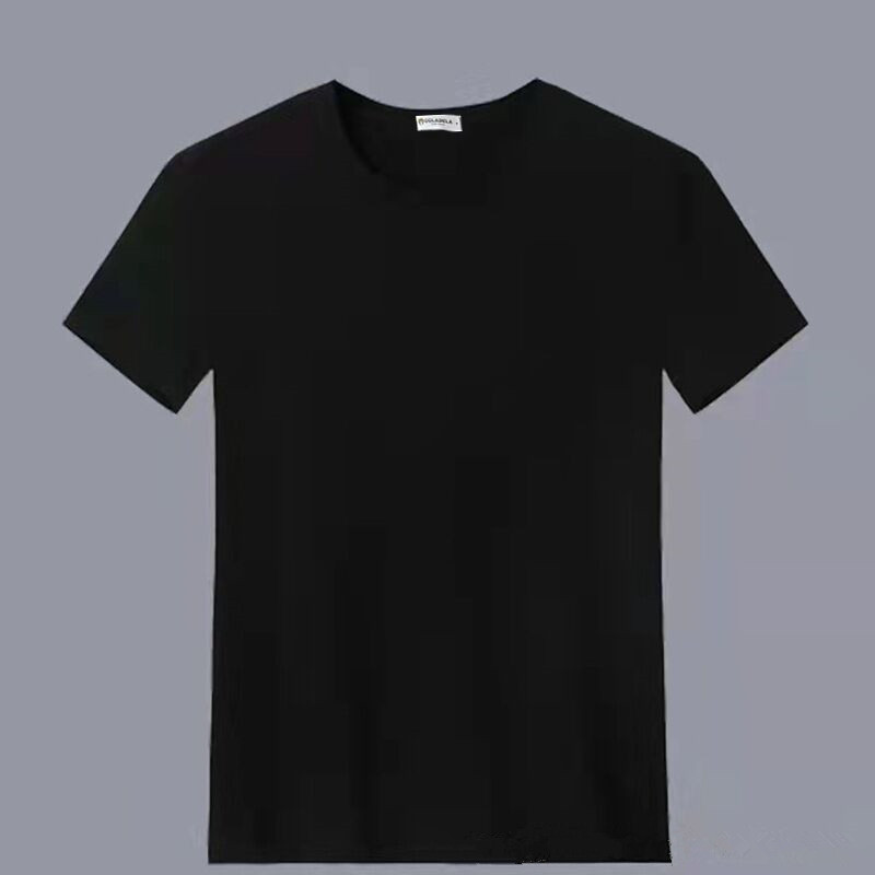 Ropa al por mayor impresión personalizada LOGO hombres y mujeres camisa cultural media manga Tamaño europeo Comercio exterior Camiseta blanca manga corta Camiseta de color sólido