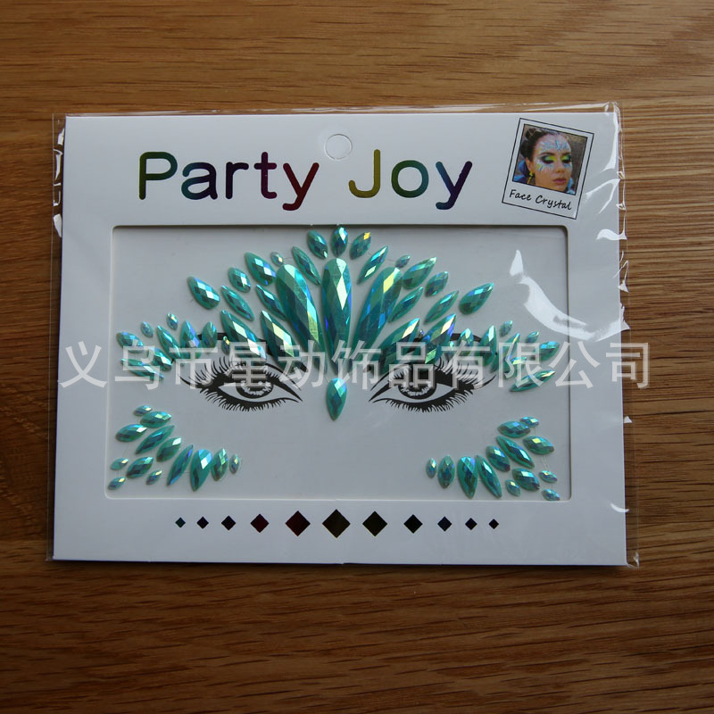 gems face sticker �¿�ѹ����ˮ��ü��������װ������diy HF-91