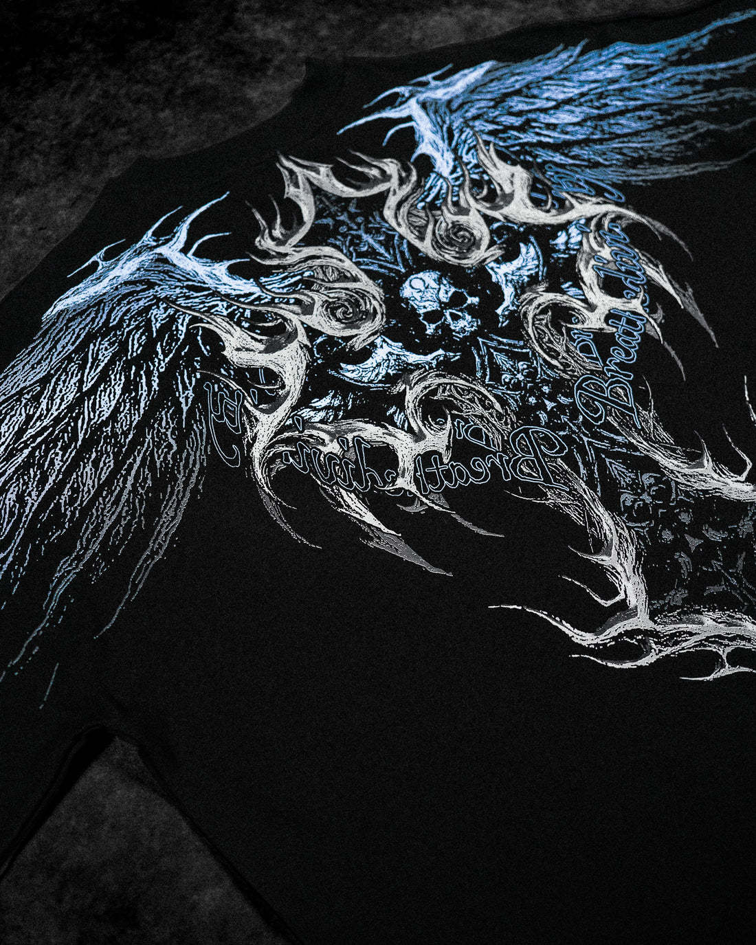 Breathedivinity's New Dark Gothic Dragon Style Loose-fit Plus-size Pure Cotton Men's Short-sleeve T-shirt 008_viptrois.com