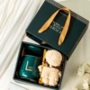 Emerald cup towel bear boutique gift box