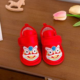 Baby Pre-Step Shoes, Tiger Head Shoes, Toddler Chinese Style Handmade Thousand-Layer Sole Spring and Autumn Shoes