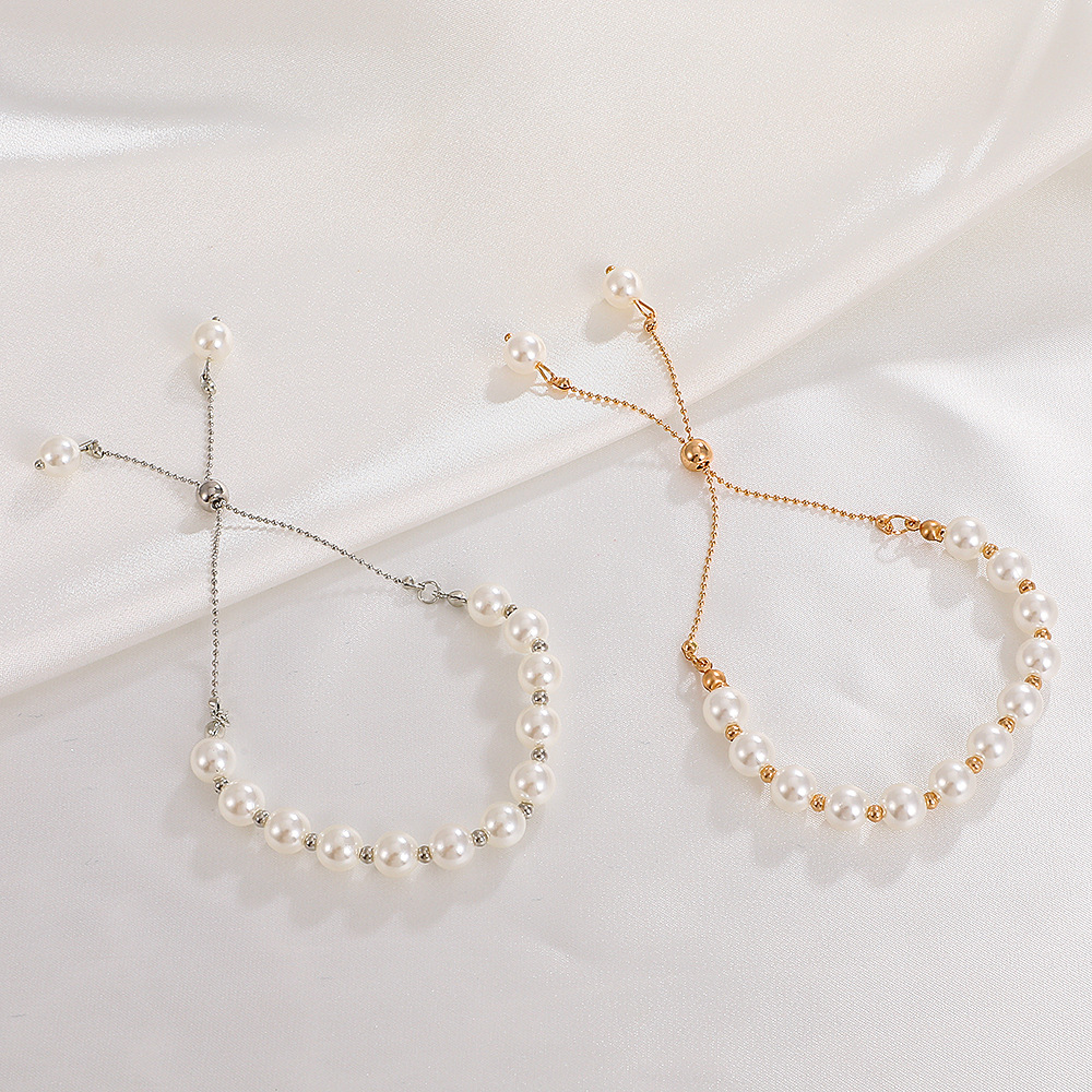 Fashion Round Imitation Pearl Alloy Womenu0027S Bracelets 1 Piece