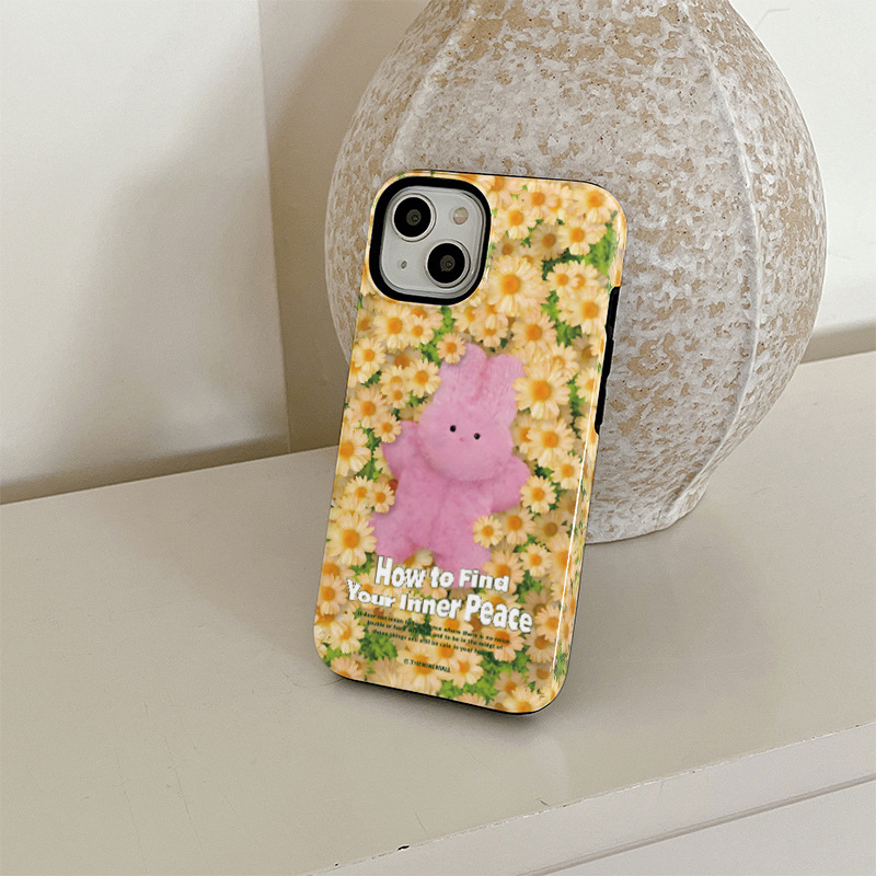 Instagram Rabbit Suitable for Apple 14/15pro Phone iPhone 13 2-in-1 11/12 Film Soft Case_voghion.com