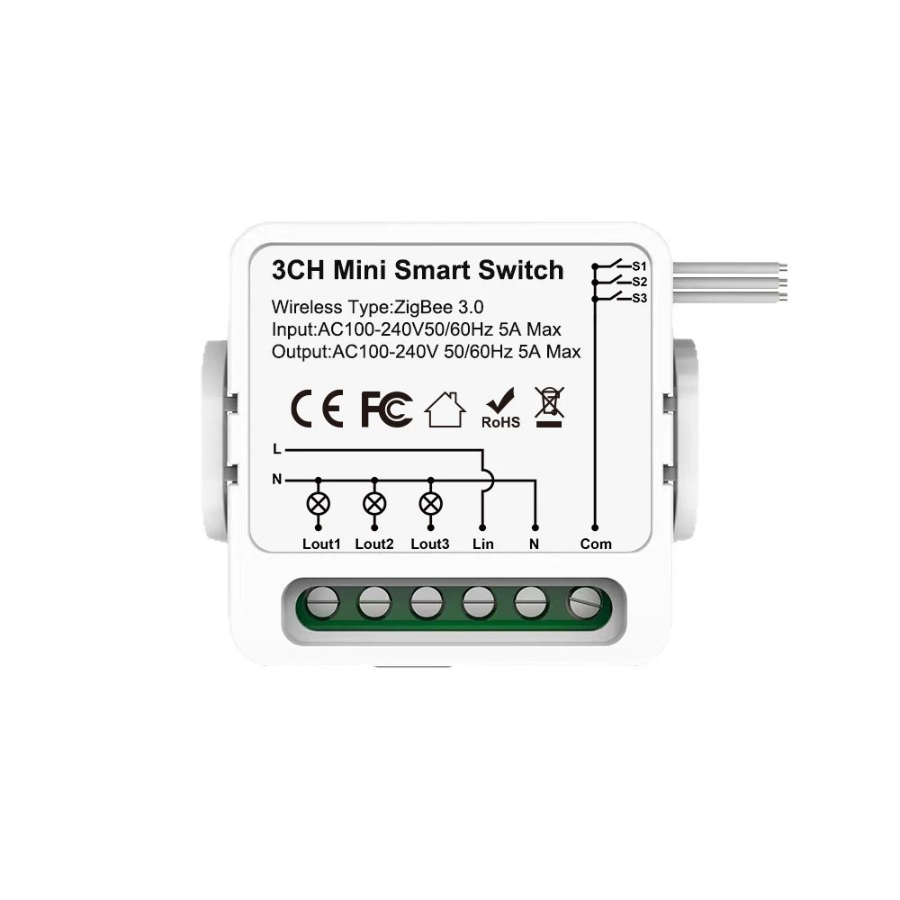 Умный выключатель Tuya ZigBee1-4, удалённое управление через приложение, интеллектуальный выключатель включение-выключение, совместимый модуль Alaxa