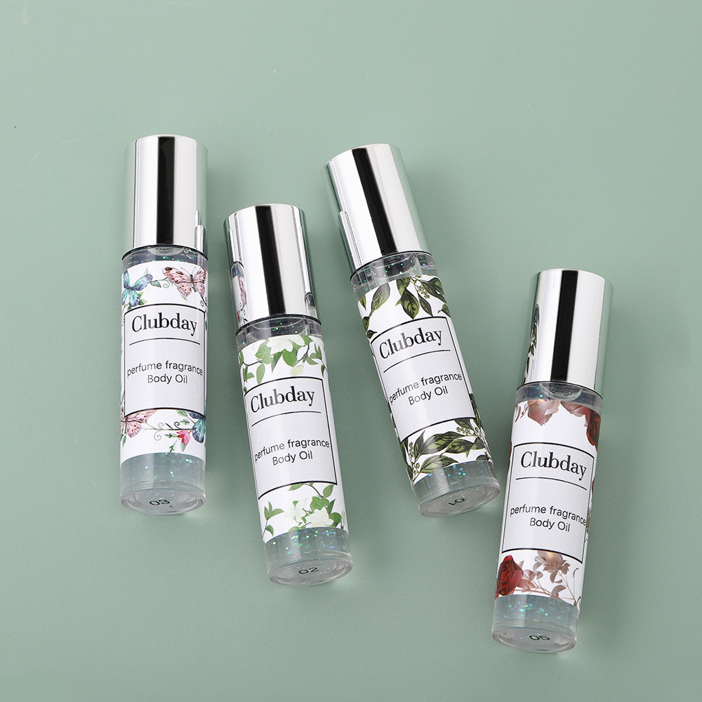 Clubday Body Fragrance Long-lasting Floral Roll-on Perfume Oil Natural Sparkling 3-bottle Wholesale Export Perfume Oil undefined