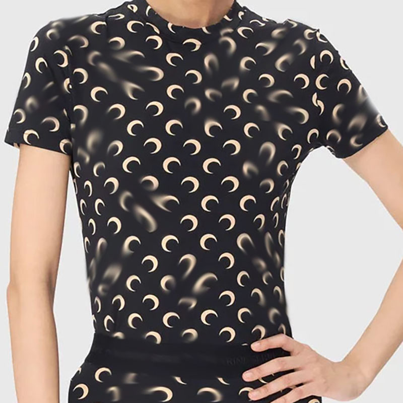 프린트 라벨 - 블랙 하의 티셔츠