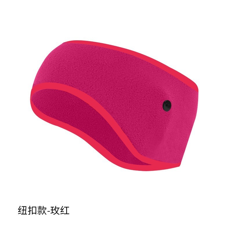 亚马逊防寒发带纯色抓绒防风额头保暖头带加绒加厚跑步运动护耳带|undefined