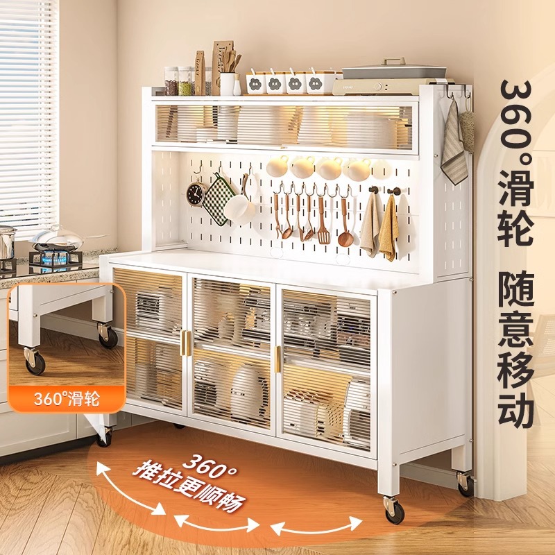 Estante de cocina piso a techo tablero de roca de varias capas gabinete de almacenamiento gabinete de almacenamiento con ruedas gabinete de cocina multifuncional